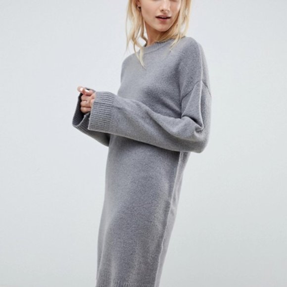 ASOS DESIGN knitted mini dress in fluffy yarn - Picture 2 of 7